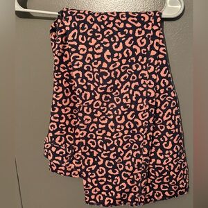 Old Navy Pixie Ankle Pants Size 12 Navy and Pink Leopard Print